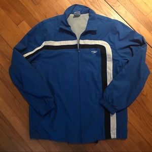 Speedo Men’s Blue/White/Black Vintage Windbreaker